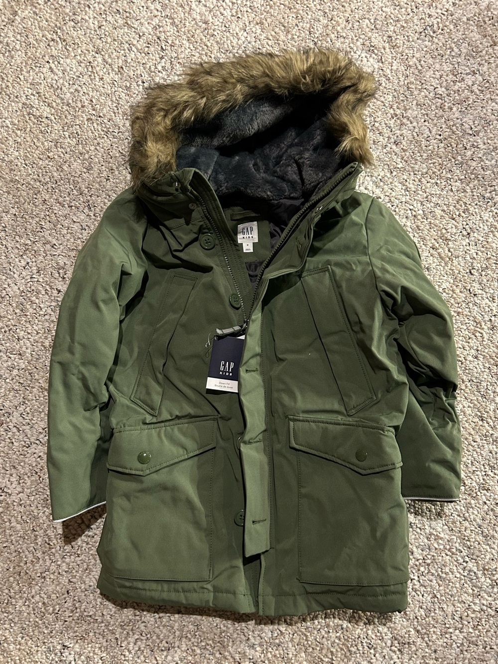 New Gap Girls Down Filled Winter Parka - Youth Size M (8) NWT